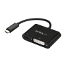 StarTech.com USB C to DVI Adapter with Power Delivery - 1080p USB Type-C to DVI-D Single Link Video Display Converter w/ Chargin