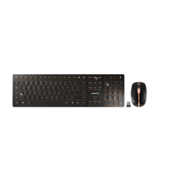 CHERRY DW 9000 SLIM keyboard Mouse included Universal RF Wireless + Bluetooth QWERTY US English Black