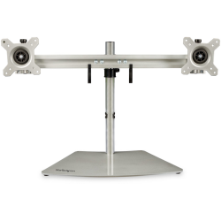 StarTech.com Dual Monitor Stand - Ergonomic Free Standing Dual Monitor Desktop Stand for two 24" VESA Mount Displays - Synchroni