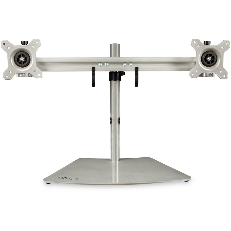 StarTech.com Dual Monitor Stand - Ergonomic Free Standing Dual Monitor Desktop Stand for two 24" VESA Mount Displays - Synchroni