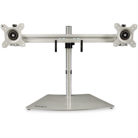 StarTech.com Dual Monitor Stand - Ergonomic Free Standing Dual Monitor Desktop Stand for two 24" VESA Mount Displays - Synchroni