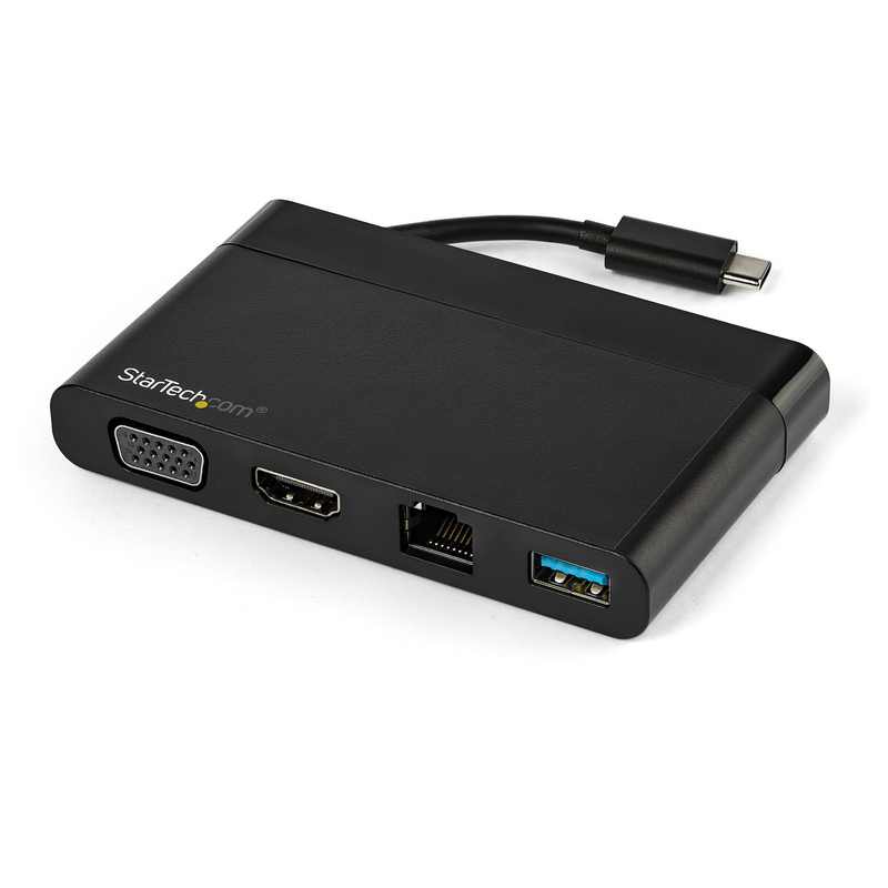 StarTech.com USB C Multiport Adapter with HDMI, VGA, Gigabit Ethernet & USB 3.0 - USB C to 4K HDMI or 1080p VGA Display Mini Doc