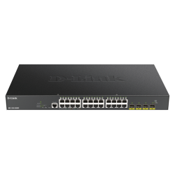 D-Link 24-port Gigabit PoE Smart Managed Switch with 4x 10G SFP+, 370Watts