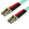 StarTech.com 10m (30ft) LC/UPC to LC/UPC OM4 Multimode Fiber Optic Cable, 50/125µm LOMMF/VCSEL Zipcord Fiber, 100G, Low Insertio
