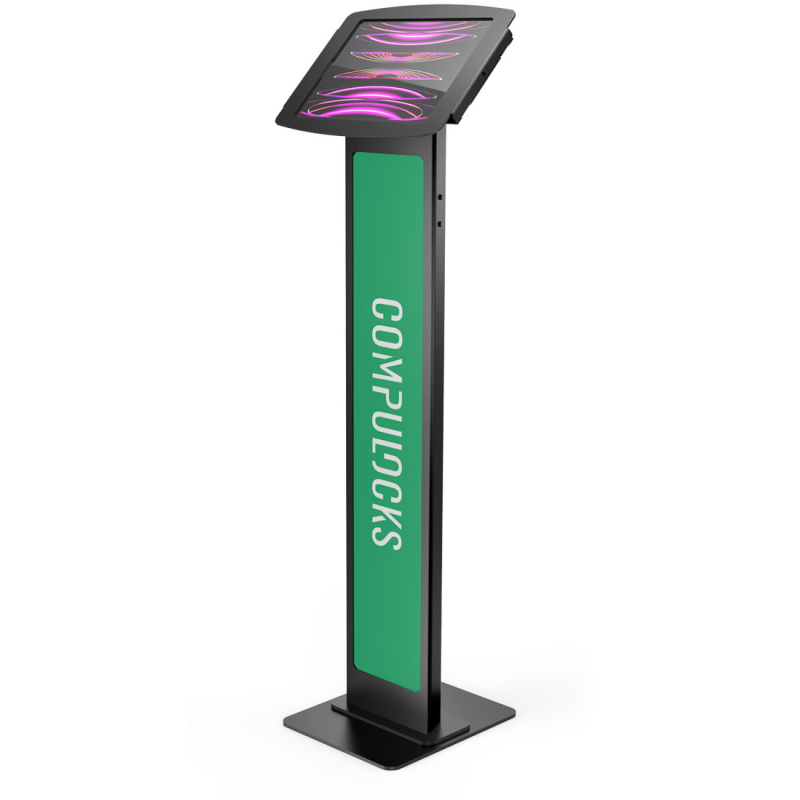 Compulocks iPad Pro 12.9" (3-6th Gen) Space Enclosure Brandable Floor Stand Black