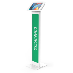 Compulocks iPad 10.2" Space Enclosure Brandable Floor Stand White