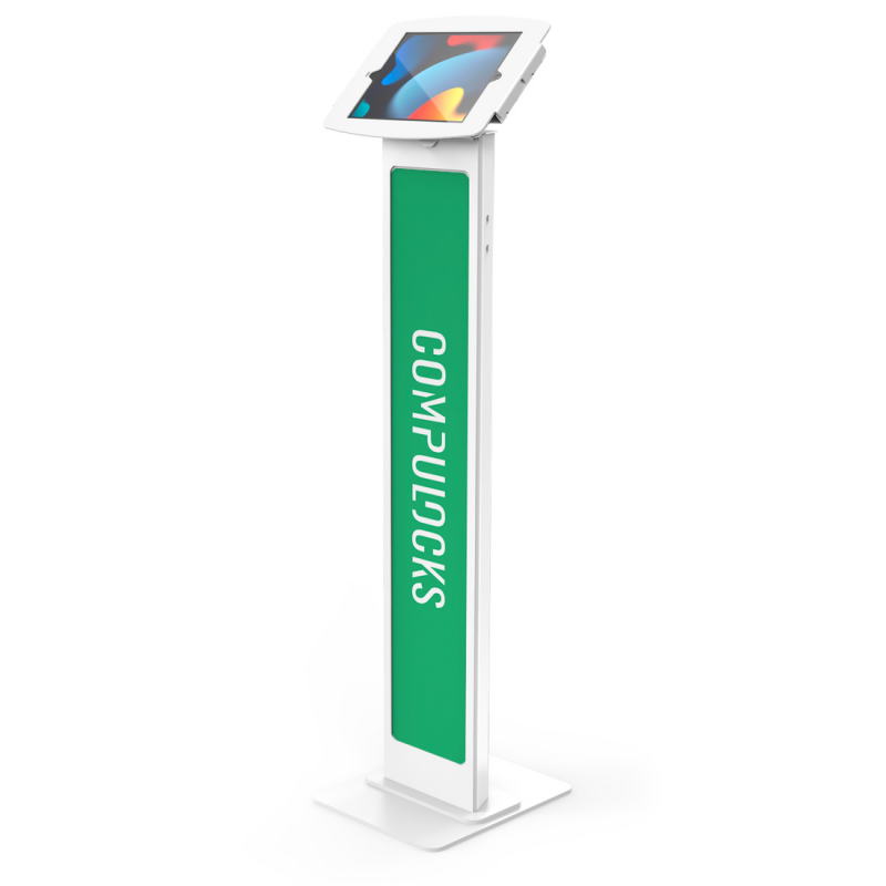 Compulocks iPad 10.2" Space Enclosure Brandable Floor Stand White
