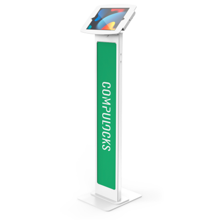 Compulocks iPad 10.2" Space Enclosure Brandable Floor Stand White
