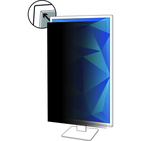 3M Privacy Filter for 25in Portrait Monitor, 16:9, PF250W9P