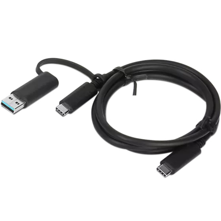 Lenovo 4X90U90618 USB cable USB 3.2 Gen 1 (3.1 Gen 1) 1 m USB A/USB C USB C Black