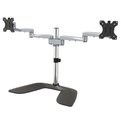 StarTech.com Dual Monitor Stand - Ergonomic Desktop Monitor Stand for up to 32" VESA Displays - Free-Standing Articulating Unive