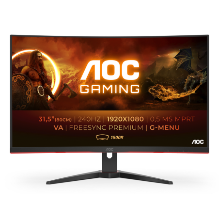 AOC G2 C32G2ZE/BK computer monitor 80 cm (31.5") 1920 x 1080 pixels Full HD LED Black, Red