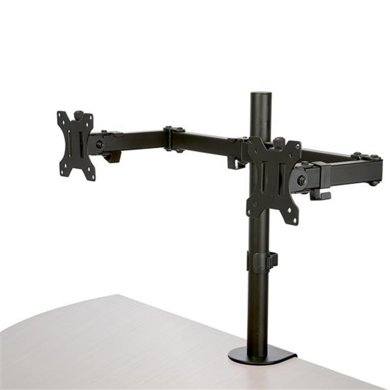 StarTech.com Desk Mount Dual Monitor Arm - Desk Clamp / Grommet VESA Monitor Mount for up to 32 inch Displays - Ergonomic Articu
