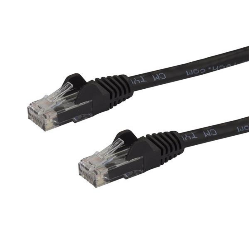 StarTech.com 1.5m CAT6 Ethernet Cable - Black CAT 6 Gigabit Ethernet Wire -650MHz 100W PoE RJ45 UTP Network/Patch Cord Snagless 