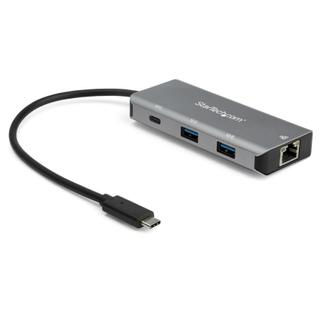 StarTech.com 3 Port USB C Hub with Gigabit Ethernet RJ45 GbE Port - 2x USB-A, 1x USB-C - SuperSpeed 10Gbps USB 3.1/3.2 Gen 2 Typ