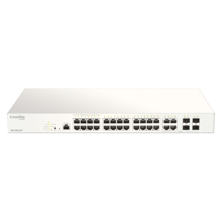 D-Link 28-Port Gigabit PoE+ Nuclias Smart Managed Switch including 4x 1G Combo Ports, 193W