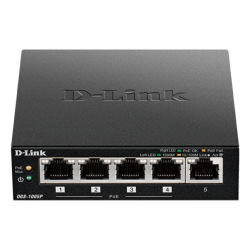 D-Link DGS-1005P/E network switch Unmanaged Gigabit Ethernet (10/100/1000) Power over Ethernet (PoE) Black