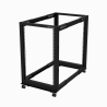 StarTech.com 4-Post 18U Mobile Open Frame Server Rack, Four Post 19" Network Rack with Wheels, Rolling Rack with Adjustable Dept