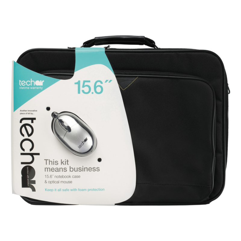 Techair TABUN29Mv4 14-15.6" Classic Laptop Bag and Mouse