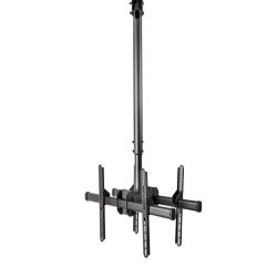 StarTech.com Dual TV Ceiling Mount - Back-to-Back Heavy Duty Hanging Dual Screen Mount with Adjustable Telescopic Pole - Tilt/Sw