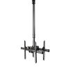 StarTech.com Dual TV Ceiling Mount - Back-to-Back Heavy Duty Hanging Dual Screen Mount with Adjustable Telescopic Pole - Tilt/Sw