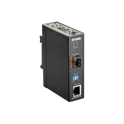 D-Link 100/1000 Mbps to SFP Industrial Media Converter with -40 to 70 °C operating range
