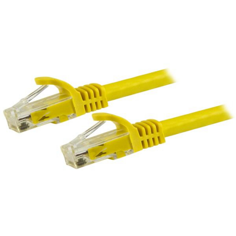 StarTech.com 7.5m CAT6 Ethernet Cable - Yellow CAT 6 Gigabit Ethernet Wire -650MHz 100W PoE RJ45 UTP Network/Patch Cord Snagless