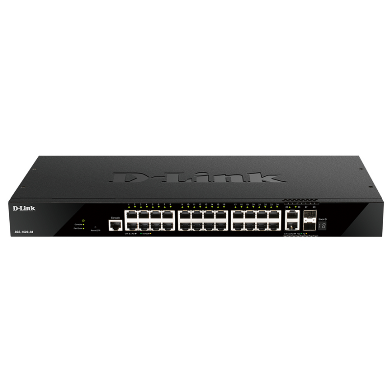 D-Link 28-Port Gigabit Stackable Smart Managed Switch with 2 x 10GBase-T & 2 x 10G SFP+