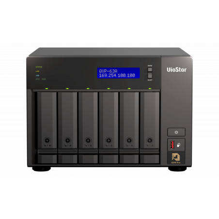 QNAP QVP-63A NAS/storage server Tower Intel® Core™ i3 i3-8100T 16 GB DDR4 0 TB QVR Pro OS (QVP) Black