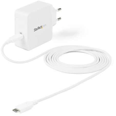 StarTech.com USB C Wall Charger - USB C Laptop Charger 60W PD - 6ft/2m Cable - Universal Compact Type C Power Adapter - Dell XPS