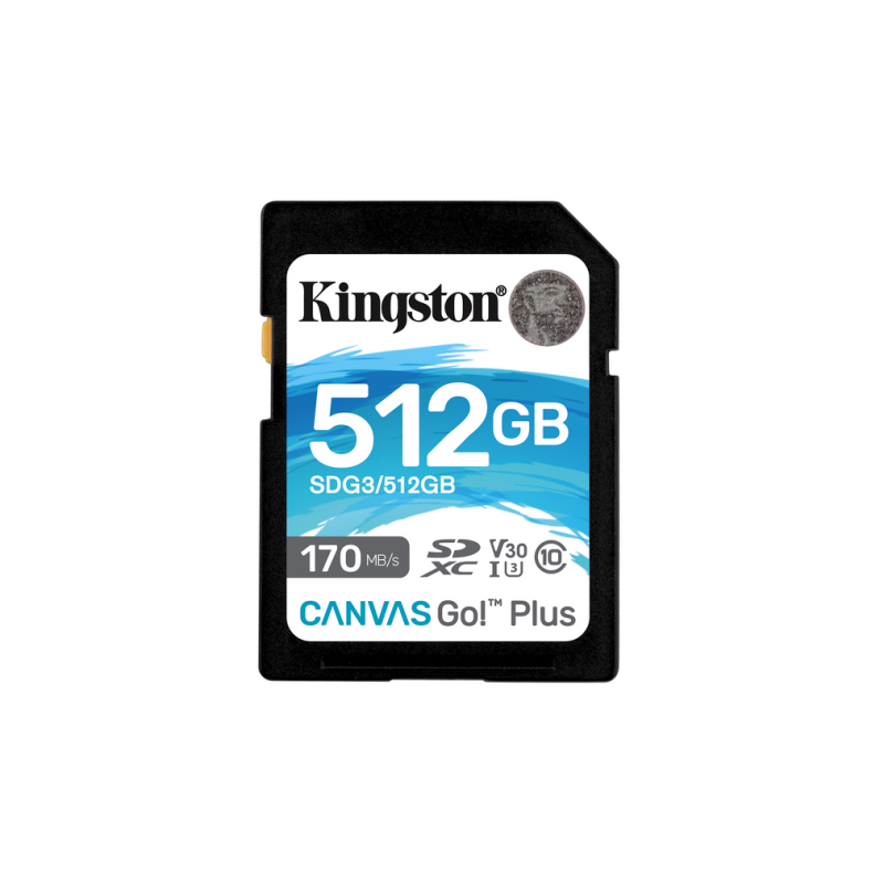 Kingston Technology Canvas Go! Plus 512GB SDXC Canvas Go Plus 170R C10 UHS-I U3 V30