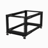StarTech.com 4-Post 8U Mobile Open Frame Server Rack, Four Post 19in Network Rack with Wheels, Small Rolling Rack with Adjustabl