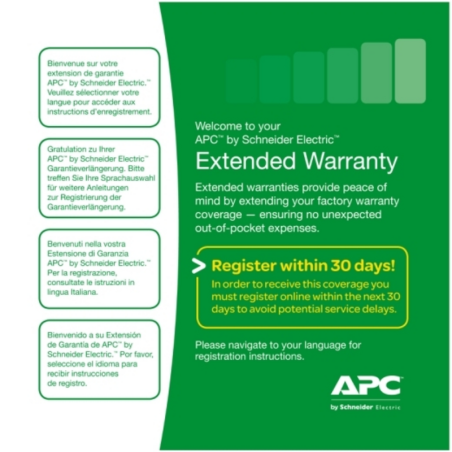 APC WBEXTWAR3YR-NB-02 warranty/support extension 1 license(s) 3 year(s)