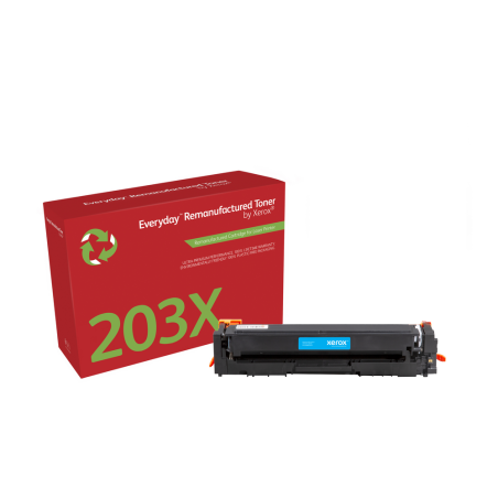 Everyday™ Cyan Remanufactured Toner by Xerox compatible with HP 203X (CF541X), High capacity