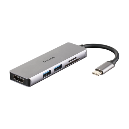 D-Link 5-in-1 USB-C Hub with HDMI and SD/microSD Card Reader