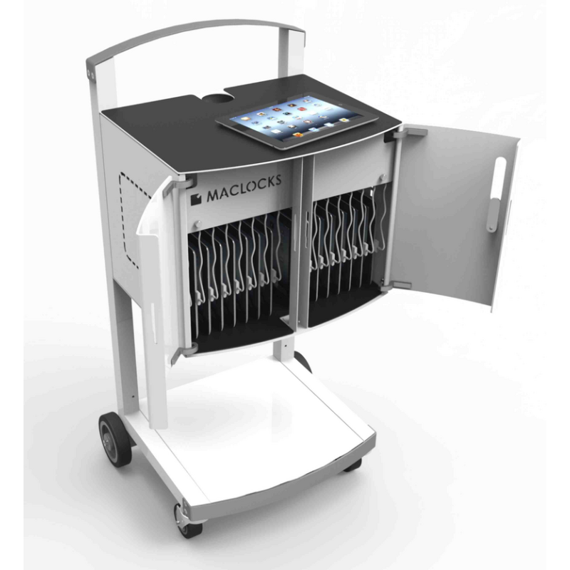 Compulocks CartiPad Uno Tablet / Laptop Charging Rolling Cart 16 Devices UK Power Plug