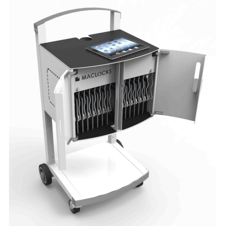 Compulocks CartiPad Uno Tablet / Laptop Charging Rolling Cart 16 Devices UK Power Plug