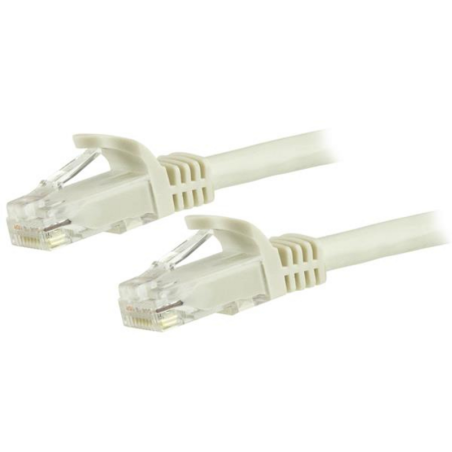 StarTech.com 1.5m CAT6 Ethernet Cable - White CAT 6 Gigabit Ethernet Wire -650MHz 100W PoE RJ45 UTP Network/Patch Cord Snagless 