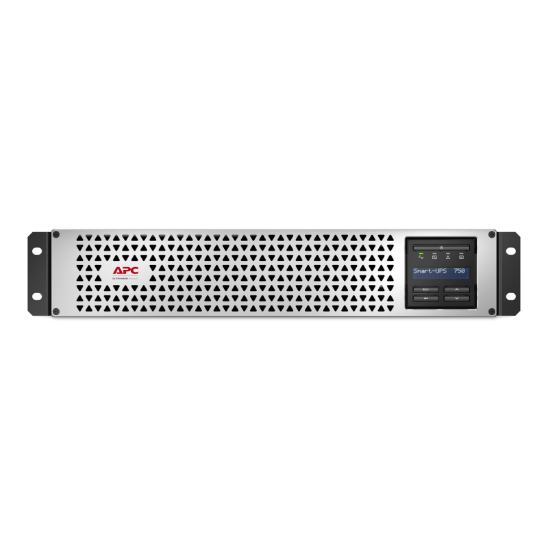 APC Smart-UPS, Line Interactive, 750VA, Lithium-ion, Rack/Tower, 2U, 230V, 6x IEC C13 outlets, SmartConnect Port+SmartSlot, Shor