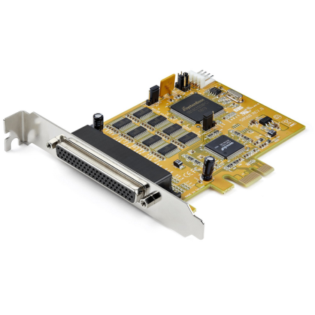 StarTech.com 8-Port PCI Express RS232 Serial Adapter Card, PCIe RS232 Serial Card, 16C1050 UART, Multiport Serial DB9 Controller