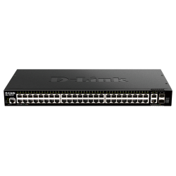 D-Link 48-Port Gigabit Stackable Smart Managed Switch with 2 x 10GBase-T Ports & 2 x 10G SFP+