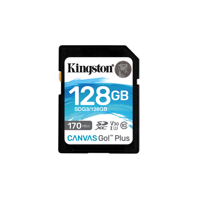 Kingston Technology Canvas Go! Plus 128GB SDXC Canvas Go Plus 170R C10 UHS-I U3 V30