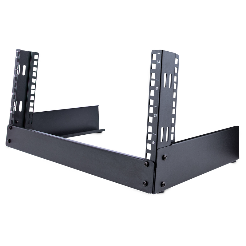 StarTech.com 2-Post 4U Desktop Server Rack, Small Open Frame 19in Computer Rack, Compact Network Rack for AV / Studio / Data / I