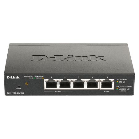 D-Link 5-Port Gigabit PoE Smart Managed Switch with 1 PD port