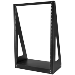 StarTech.com 2-Post 16U Heavy-Duty Desktop Server Rack, Small Open Frame 19in Computer Rack, Compact Network Rack for AV / Studi