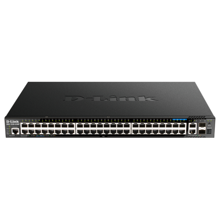 D-Link 48-Port Gigabit Stackable POE+ Smart Managed Switch with 2 x 10GBase-T & 2 x 10G SFP+
