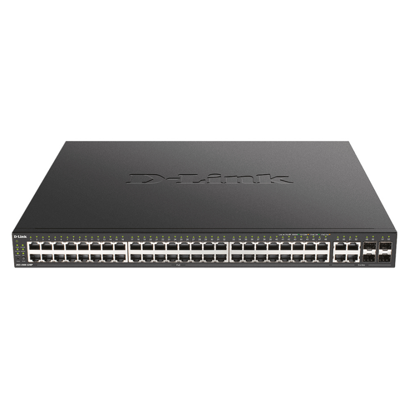 D-Link 48-Port 10/100/1000BASE-T PoE + 4-Port 100/1000 Mbps GbE/SFP Combo Managed Access Switch