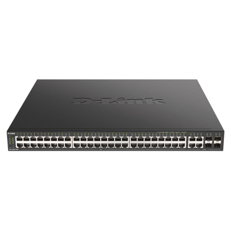 D-Link 48-Port 10/100/1000BASE-T PoE + 4-Port 100/1000 Mbps GbE/SFP Combo Managed Access Switch