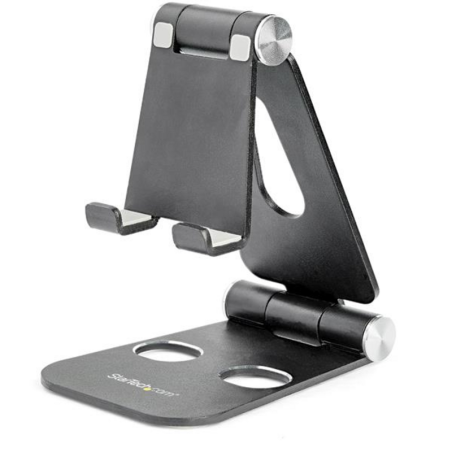 StarTech.com Phone and Tablet Stand - Foldable Universal Mobile Device Holder for Smartphones & Tablets - Adjustable Multi-Angle
