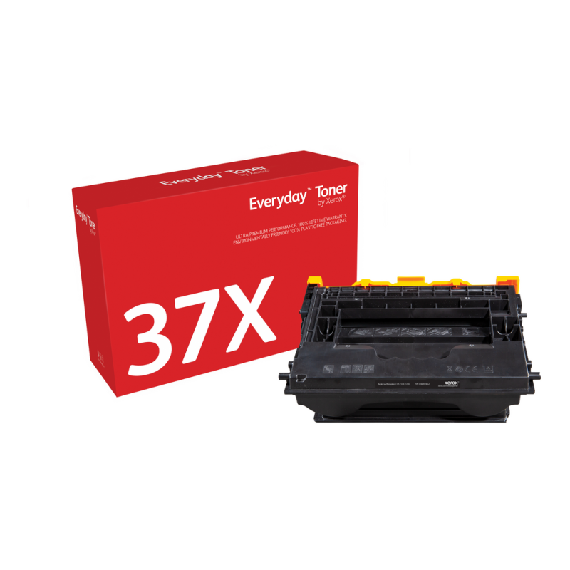 Everyday™ Black Toner by Xerox compatible with HP 37X (CF237X), High capacity